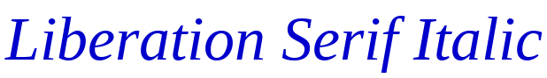 Liberation Serif Italic fuente
